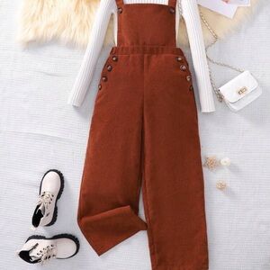 SHEIN Brown Corduroy Jumpsuit